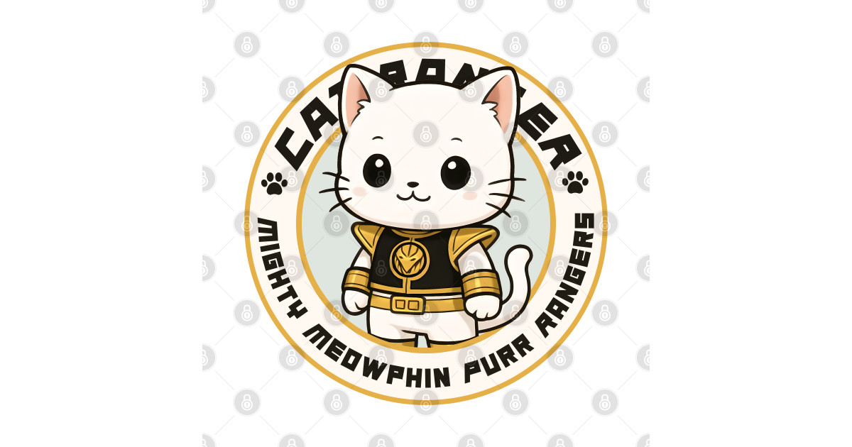 Mighty Meowphin Purr Rangers β White Cat Power Ranger Mashup - White ...