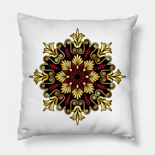 Gold Greek ornament Meander Pillow