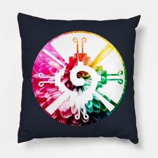 Hunab Ku Flowers Pillow