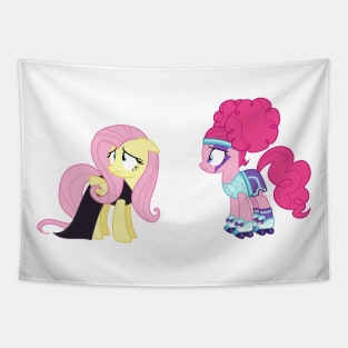 Nightmare Night Fluttershy and Pinkie Pie 2 Tapestry