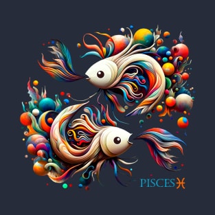 Mystical Pisces Zodiac Sign T-Shirt