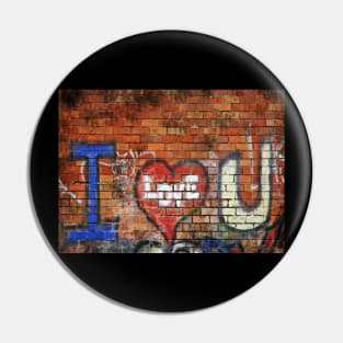 I Love You Graffiti Art Pin