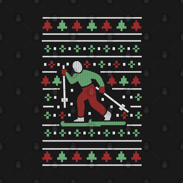 Skiing Ski Ugly Christmas Sweater by Krishnansh W.