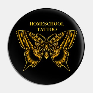 HomeSchoolTattoo Yellow Butterfly Pin