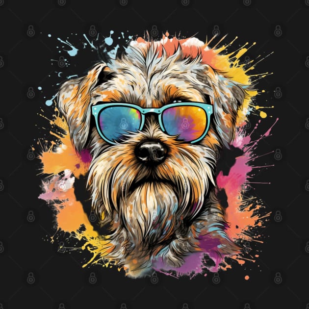 Soft-coated Wheaten Terrier with a splash of color by NatashaCuteShop