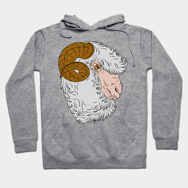 Merino Ram Sheep Head Drawing Merino Ram Sheep Head Drawing Hoodie Teepublic Uk