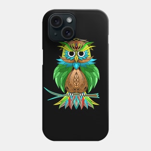 Owl Mandala Color Full Phone Case