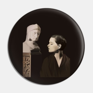 Louise Brooks® with bust of Dante Alighieri Pin