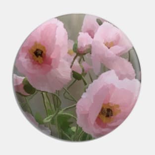 Pink poppies Pin