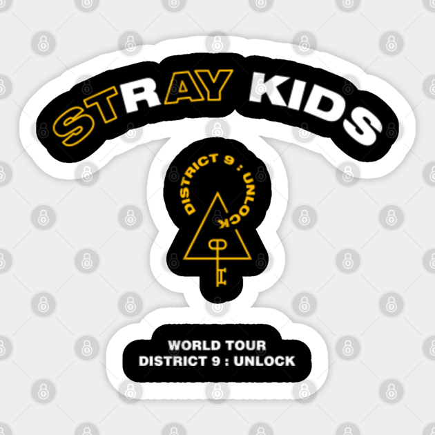 Kpop Stray Kids District 9 Unlock World Tour Stray Kids Sticker Teepublic Uk Stray kids everywhere all around the world tteodoljideul malgo yeogiro chajaoryeom stray kids everywhere all around the world jeomjeom keojyeoganeun geudeure balgeoreum sori. teepublic