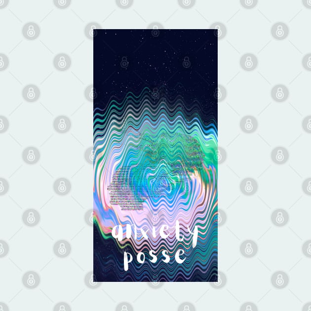 Whimsical Lines, static, color melt, pastel Rainbow. Anxiety Posse-Collection by XOXO VENUS