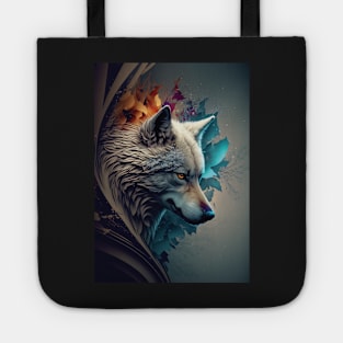 Autumn Winter Wolf Tote