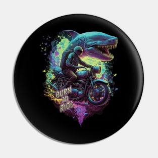 Born to Ride Biker - Steampunk Chopper Pin