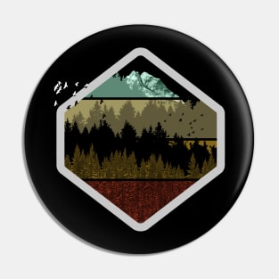 Retro Mountain Forest - Trees are the cure Pin