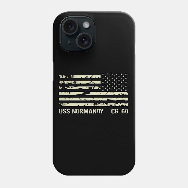 USS Normandy Phone Case by Jared S Davies