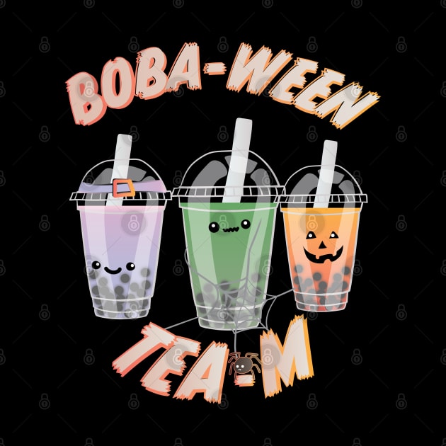 Boba Tea, Bubble Tea Halloween Team, Boba-ween Tea-m! Aesthetic Halloween design. by YourGoods