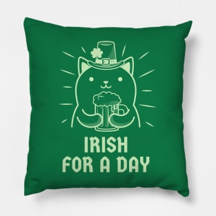 Irish For a Day Cat Pillow