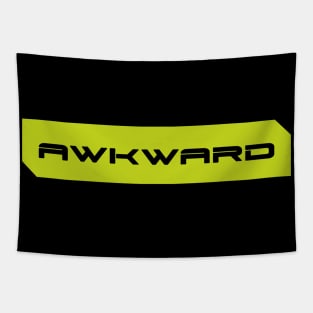 Awkward simple cyberpunk urban slang letters Tapestry