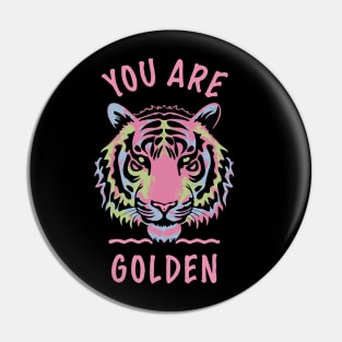 Preppy Style Tiger Positive Motivational Quote Backprint Pin