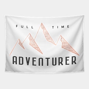 Rosegold Full Time Adventurer Mountains Tapestry