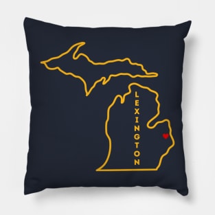 Lexington MI Love (Yellow) Pillow