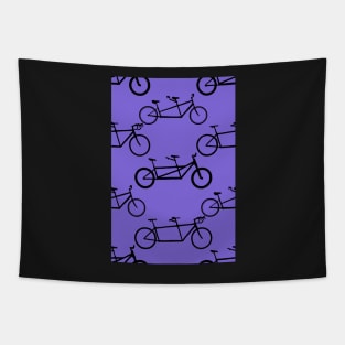 Tandem types pattern - black on lavender Tapestry