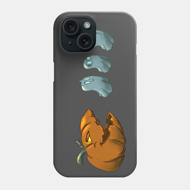 Halloween Pumpkin eating ghosts Phone Case by Carlos CD