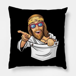 Jesus in a pocket Pillow