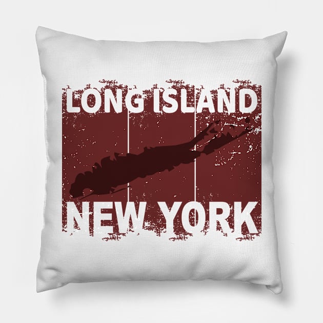 'Long Island NY New York' Beautiful New York City Gift Pillow by ourwackyhome