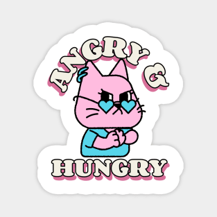 Angry and Hungry Cat Magnet