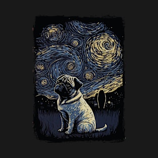 Pug Starry Night T-Shirt