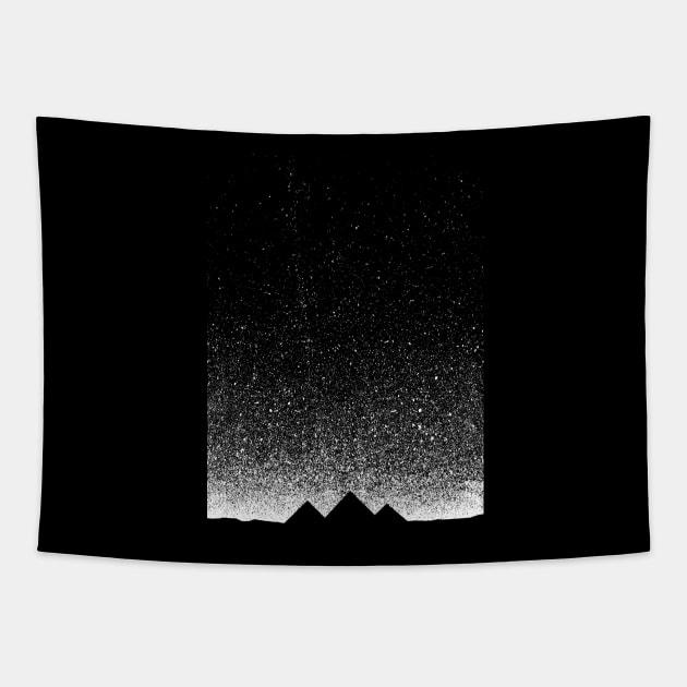 Egypt Pyramid Night Tapestry by Exosam