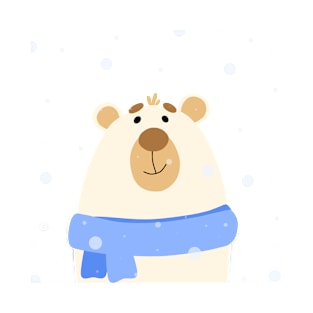 Bear and blue snow T-Shirt