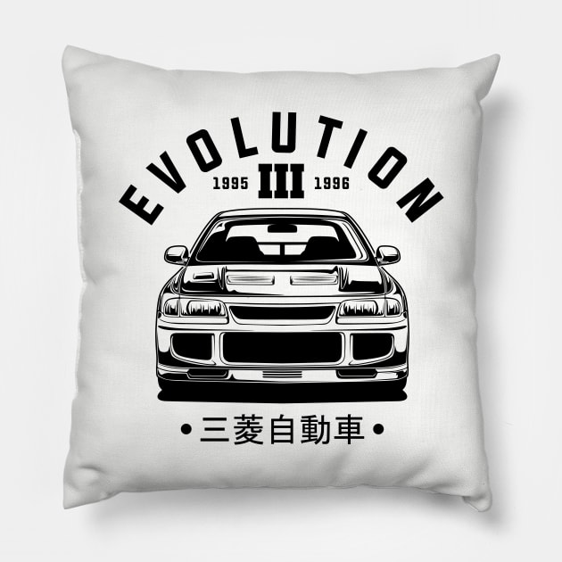 Lancer Evolution 3 Pillow by idrdesign