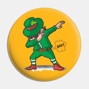 Dabbing or Farting Leprechaun Pin