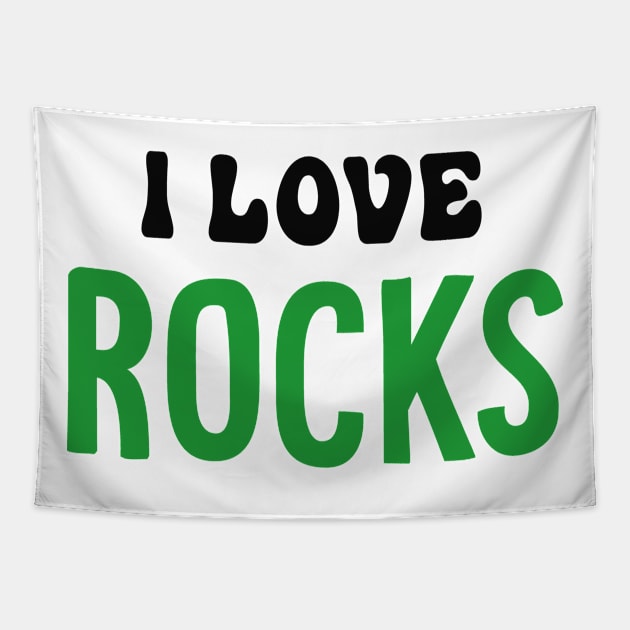 Love Rocks Geology Collector Funny Dirt Tapestry by Mellowdellow