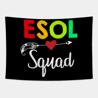 Esol Squad Teacher Back To School Tapestry