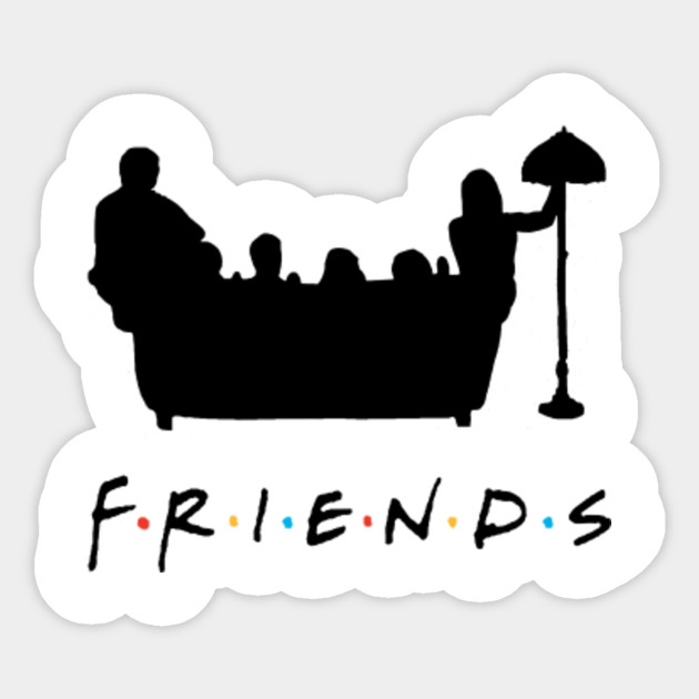 Download Friends Couch Silhouette - Friends - Sticker | TeePublic