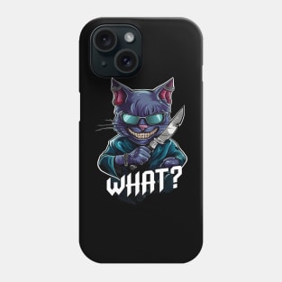 Cat With Knife Phone Case