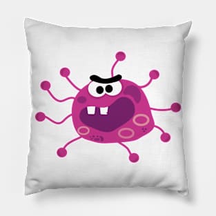 Angry looking virus Pillow
