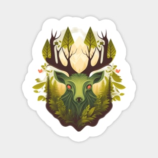 Nature Lover Deer - Designs for a Green Future and Hunters Magnet