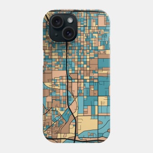 San Bernardino Map Pattern in Mid Century Pastel Phone Case