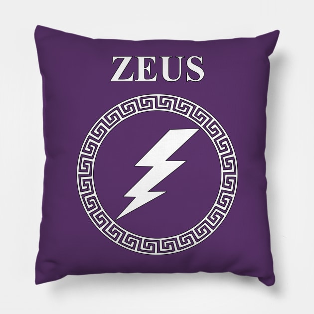 Zeus Ancient Greek God Pillow by AgemaApparel