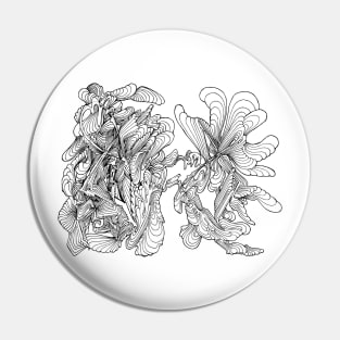 Abstract doodle art Pin