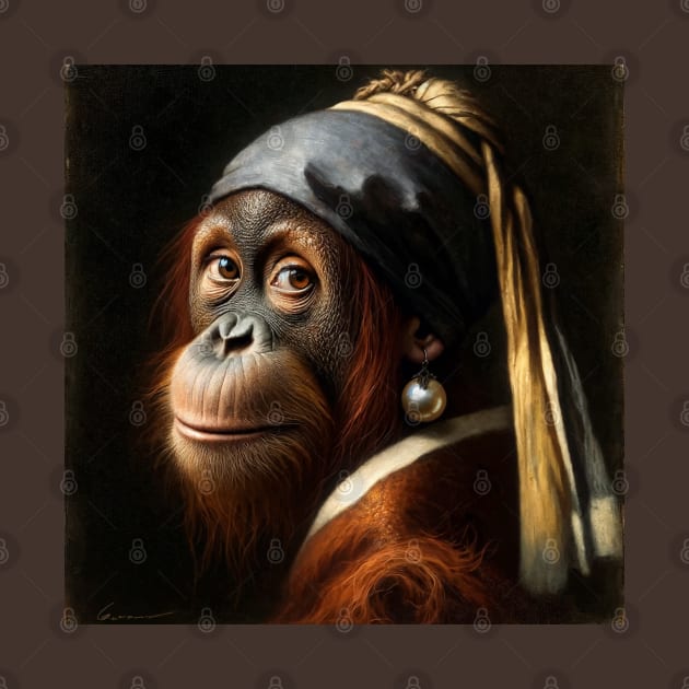 Wildlife Conservation - Pearl Earring Orang Utan Meme by Edd Paint Something