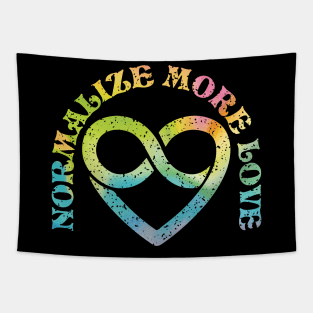 Normalize More Love Polyamory Infinity Heart Tapestry