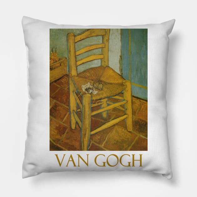 Van Gogh's Chair by Vincent van Gogh Pillow by Naves