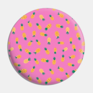 Pineapples on Pink Pin