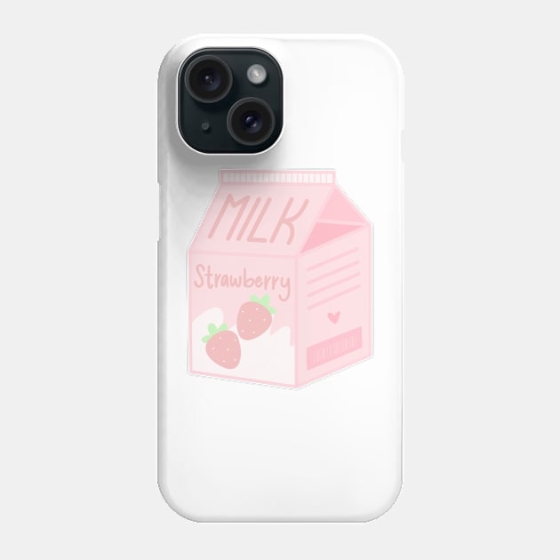 Kawaii Strawberry Milk Carton Phone Case by strawberrystudio