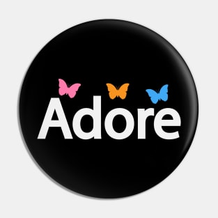 Adore being adorable text design Pin